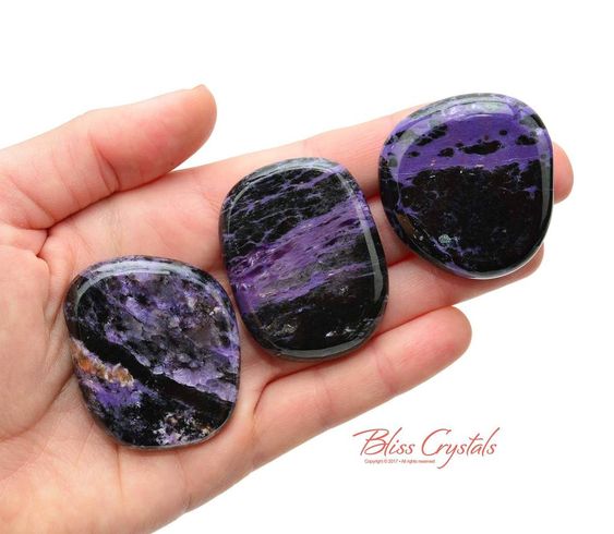 Black and deals purple crystal stone