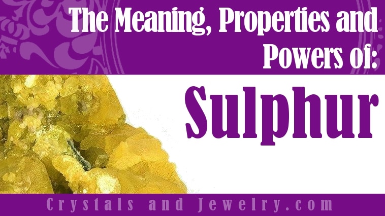Sulphur for luck and wealth