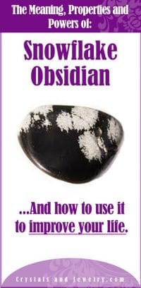 snowflake obsidian vs black obsidian properties