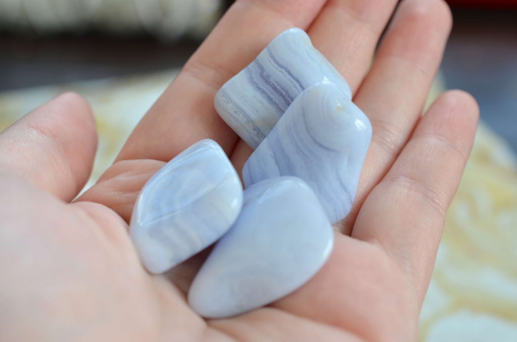 Blue Lace Agate Crystal for Anxiety