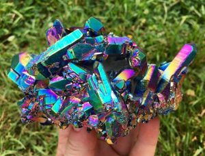 A beautiful piece of Titanium Aura Quartz stone