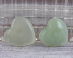 Cute Bowenite stones in the shape of a heart