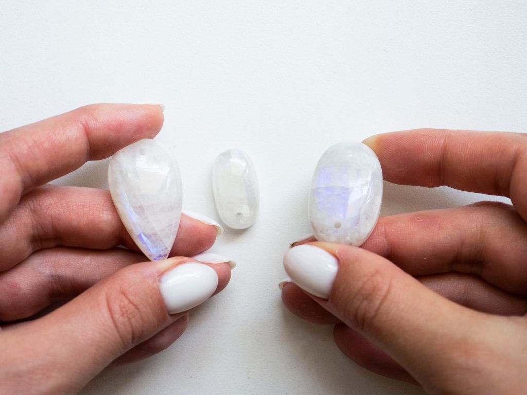 Rainbow Moonstone in Hand