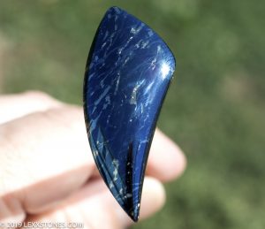 A cute piece of Covellite jewelry