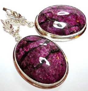 A beautiful pair of Eudialyte earrings