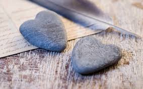 Blue heart-shaped Love Stones