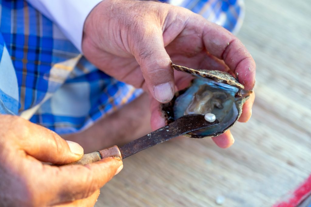 Pearl being opened