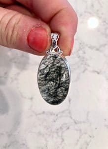 Tourmalated quartz sale pendant