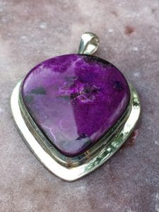 Sugilite crystal stone pendant