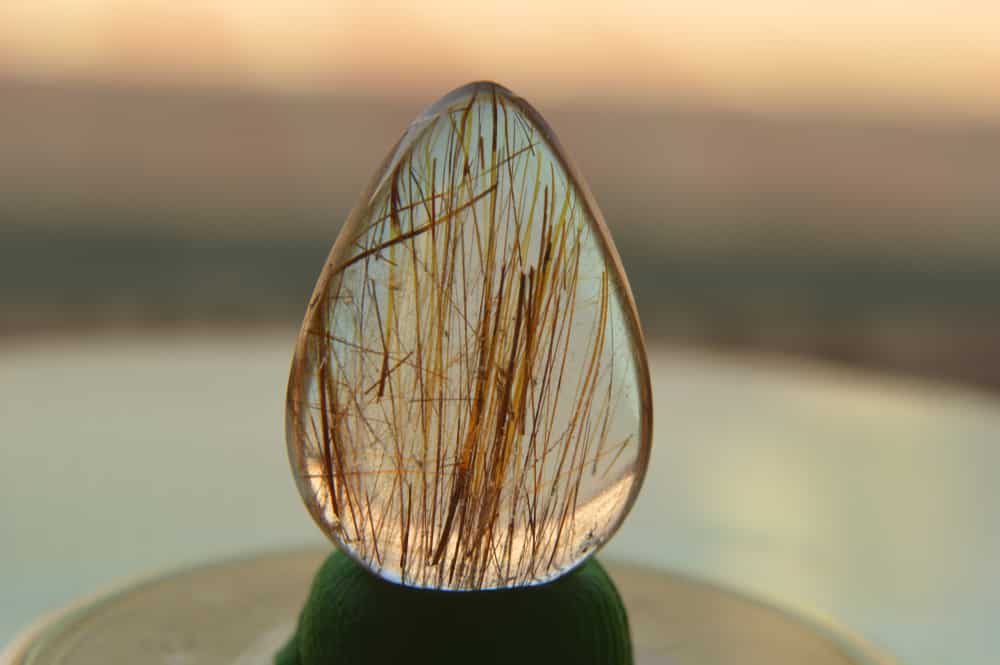 Polished Rutilated Quartz Stone