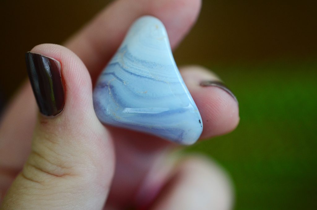 Blue Lace Agate Tumbled Stone