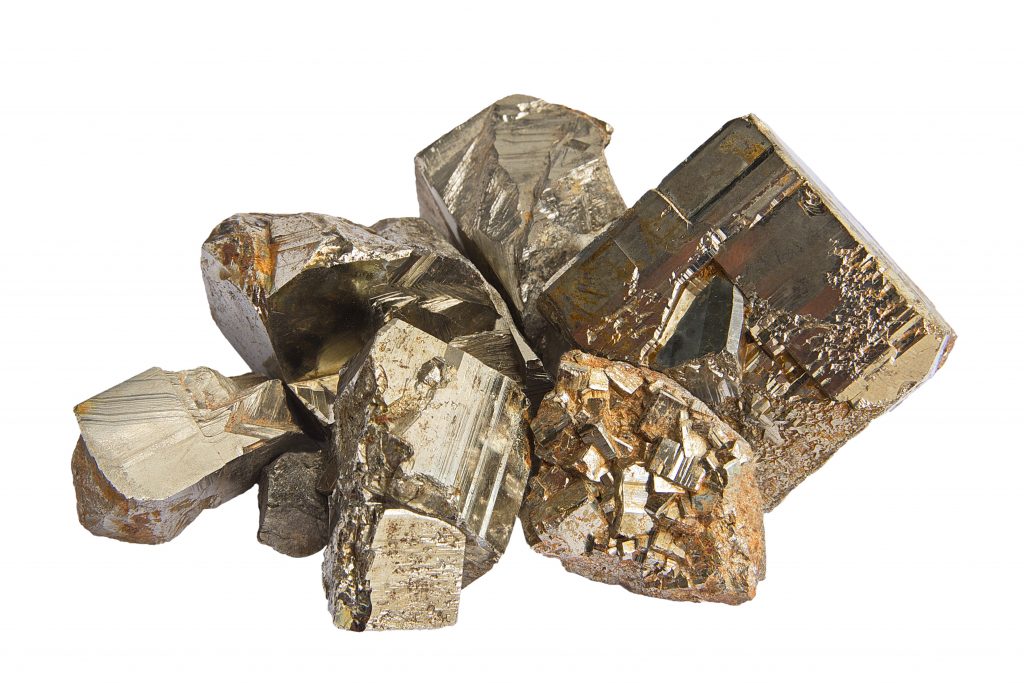 Rough pieces of pyrite