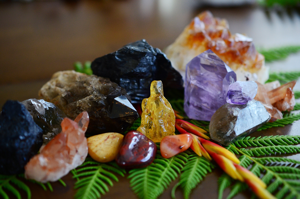 An assortment of colorful crystals